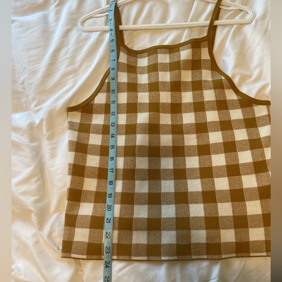 NWOT Madewell Gingham apron sweater tank - Picture 8 of 10
